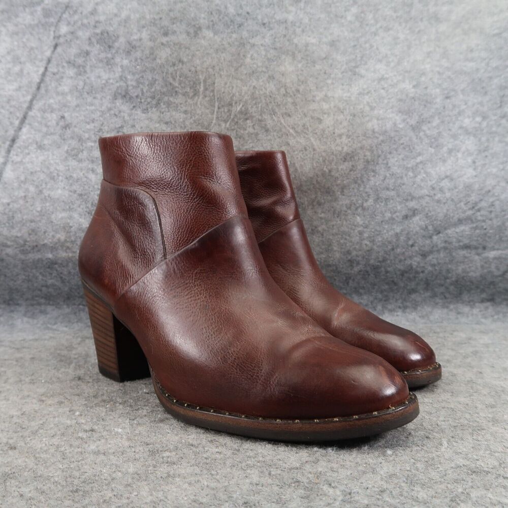 Paul Green Shoes Womens 7.5 Booties Stella Stacked Heel Fashion Leather Classic